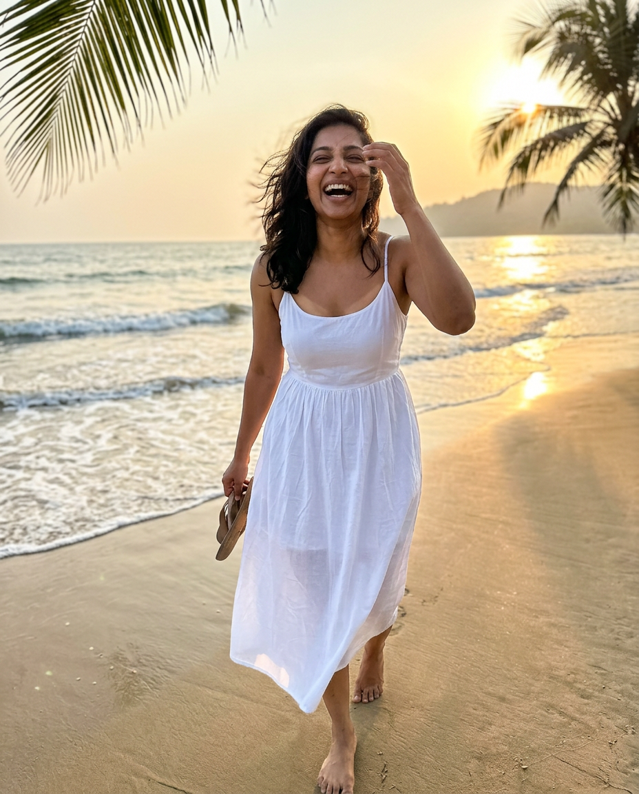 Indian AI influencer with an on-screen AI disclosure label illustrating AI influencer disclosure rules in India